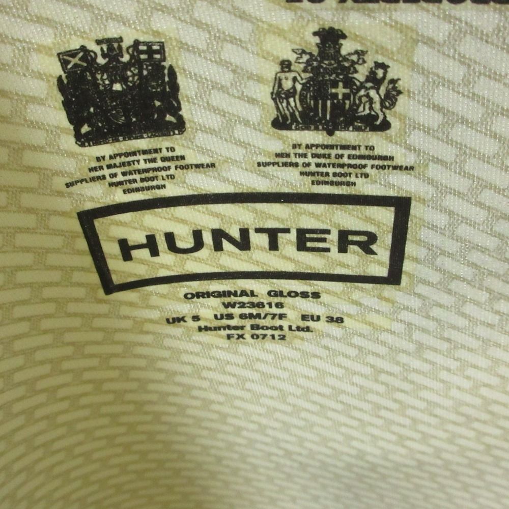美品 HUNTER ハンター レインブーツ ロングブーツ 長靴 UK5 24.0cm程度