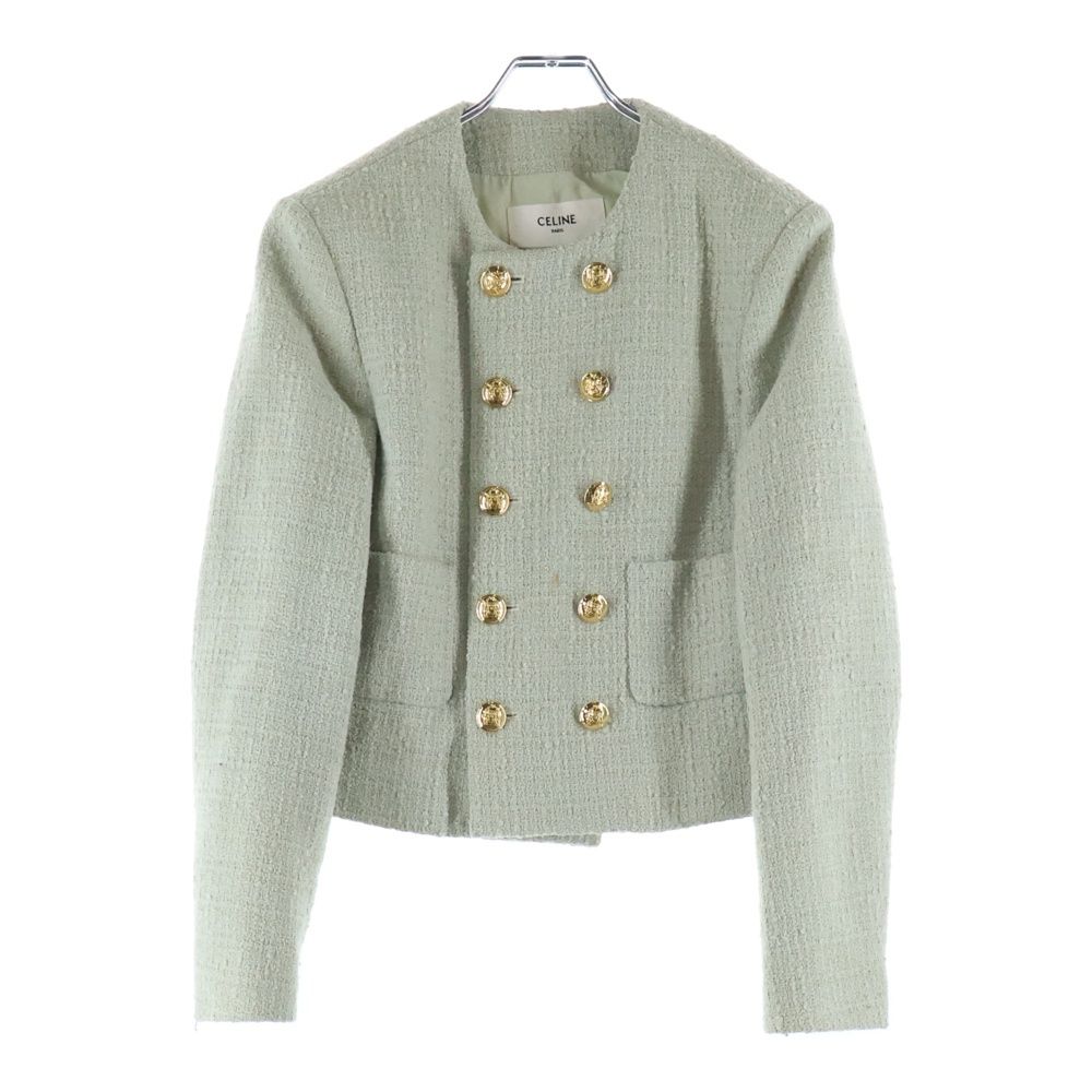 CELINE (セリーヌ) エディ期 ノーカラージャケット ツイードジャケット