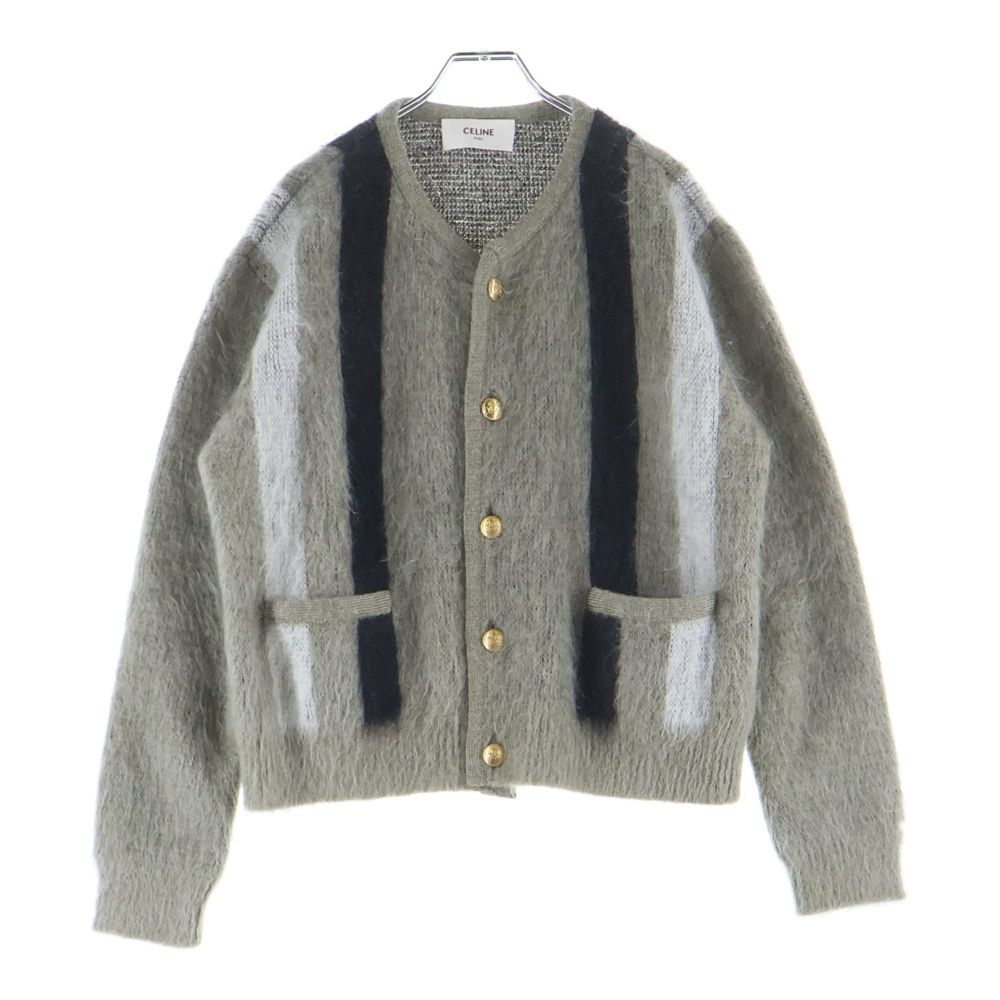 CELINE (セリーヌ) ブラッシュドモヘアニット カーディガン グレー