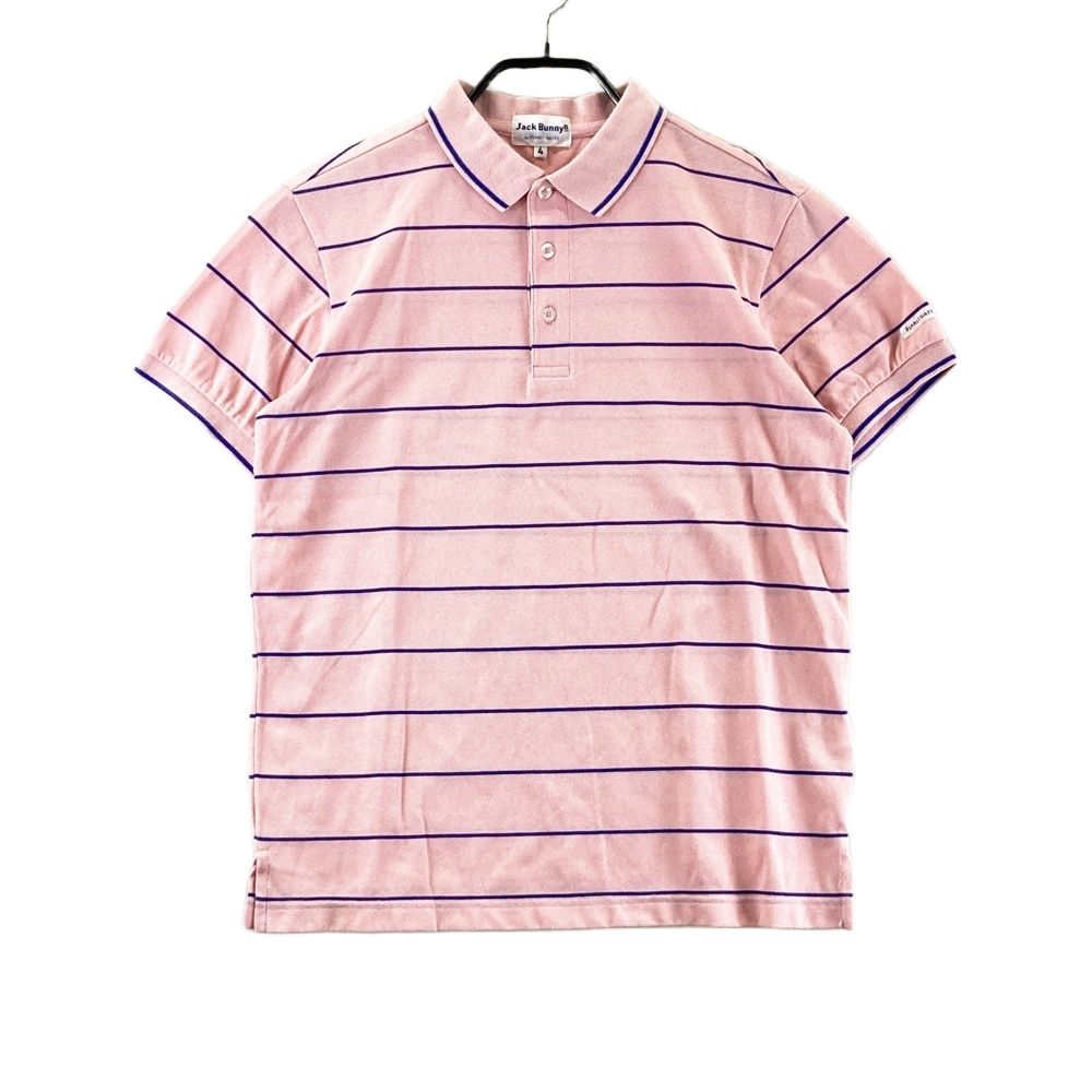 サイズ：4 JACK BUNNY ジャックバニー 半袖ポロシャツ ピンク系