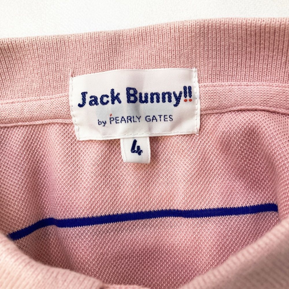サイズ：4 JACK BUNNY ジャックバニー 半袖ポロシャツ ピンク系