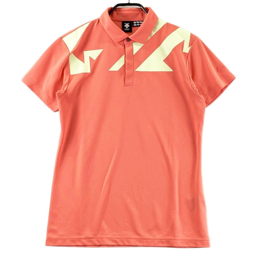 サイズ：M DESCENTE GOLF デサントゴルフ 半袖ポロシャツ オレンジ系