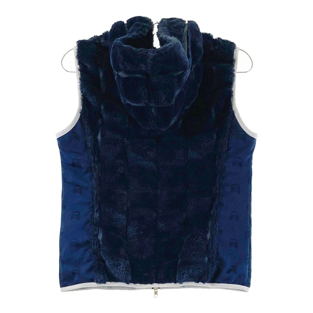 サイズ：M CALLAWAY キャロウェイ フード付 ボアジップベスト ネイビー