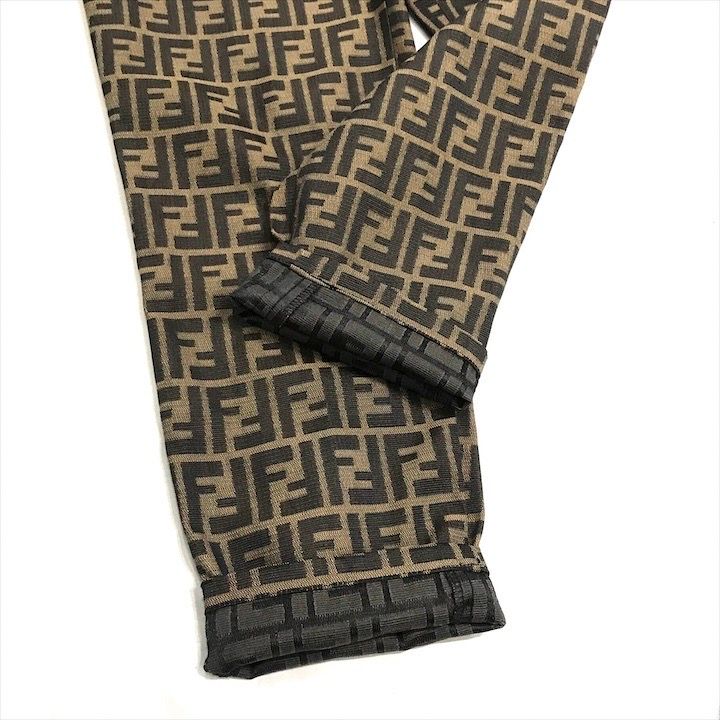 美品 FENDI フェンディ ズッカ 総柄 コットン 28インチ レディース