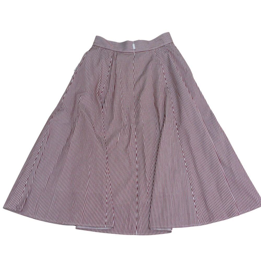 新品同様 23AW Rene ルネ レース ストライプ フレア ロングスカート