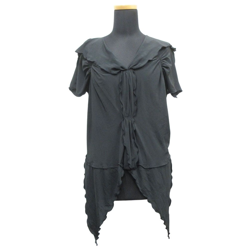 ハート イッセイミヤケ HaaT 中綿 フリル ベスト インド綿 秋冬 サイズ2 ハート イッセイミヤケ HaaT 中綿 フリル ベスト インド綿 秋冬 サイズ