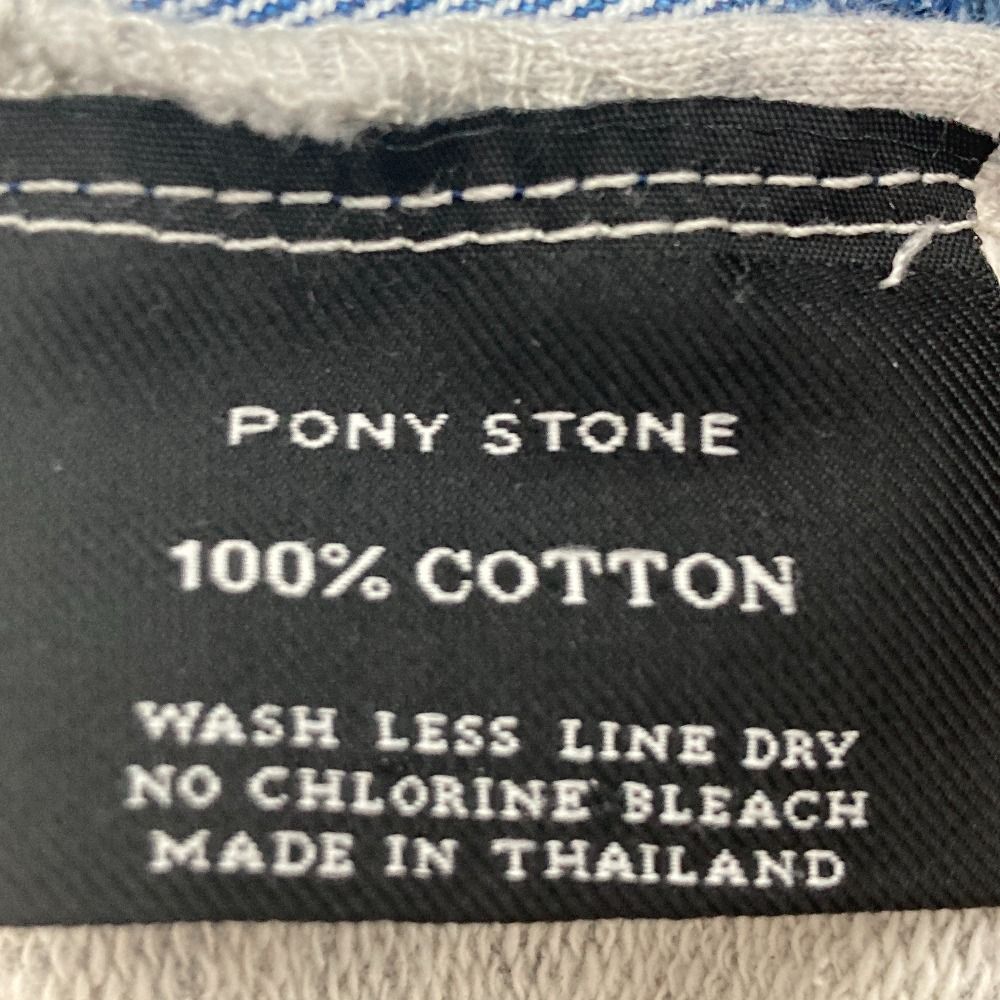 美品 PONY STONE ポニーストーン アシンメトリー デニム ドッキング