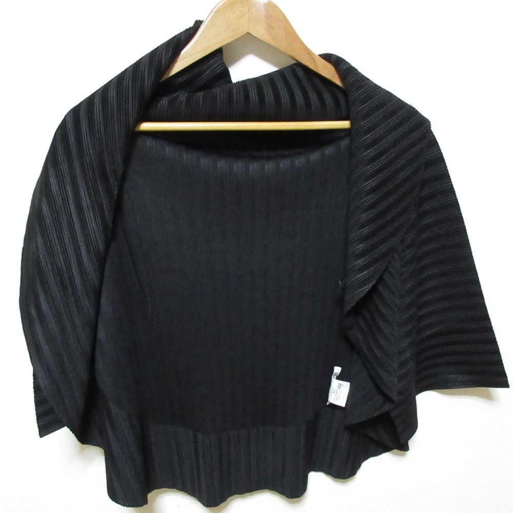 ■PLEATS PLEASE ■ ボレロ 黒 美品 PLEATS PLEASE ISSEY MIYAKE プリーツプリーズ イッセイミヤケ