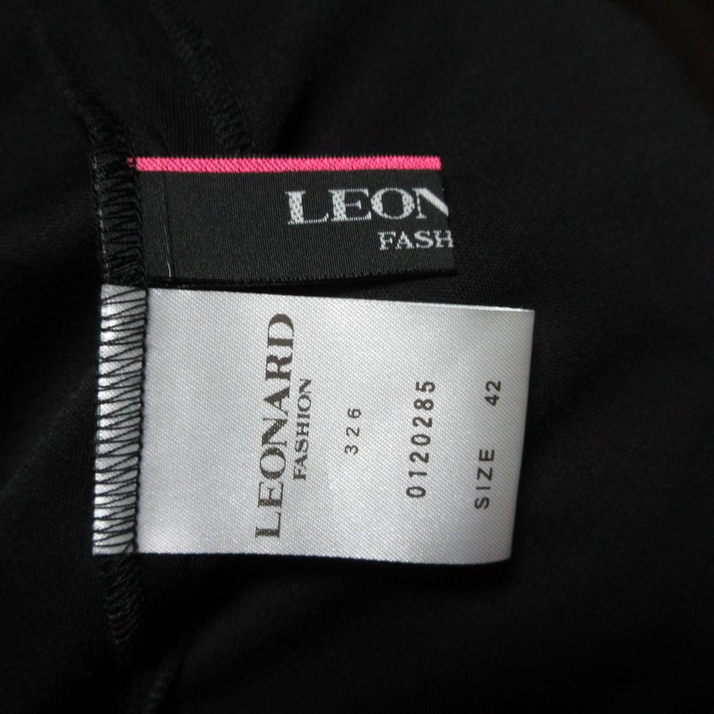 未使用 LEONARD レオナール カンカン フラワープリントトリム ロング