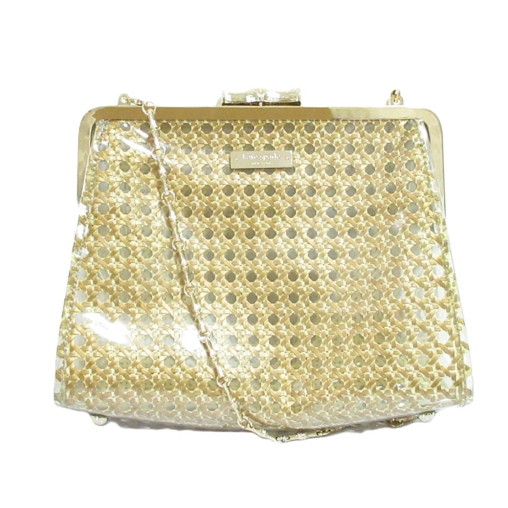 kate spade ゴールド パーティーバッグ 美品 kate spade new york ケイトスペードニューヨーク PVC パーティ