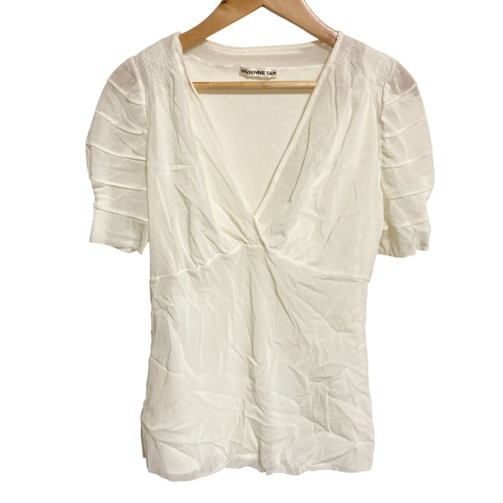 美品 VIVIENNE TAM ヴィヴィアンタム Vネック パワーネットカットソー