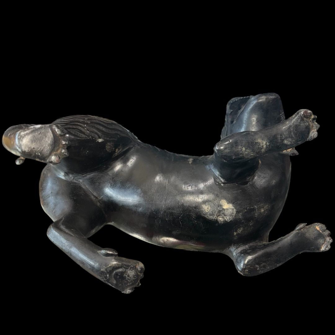 某有名オークション購入 銅 虎 置物 魔除け アンティーク 時代物