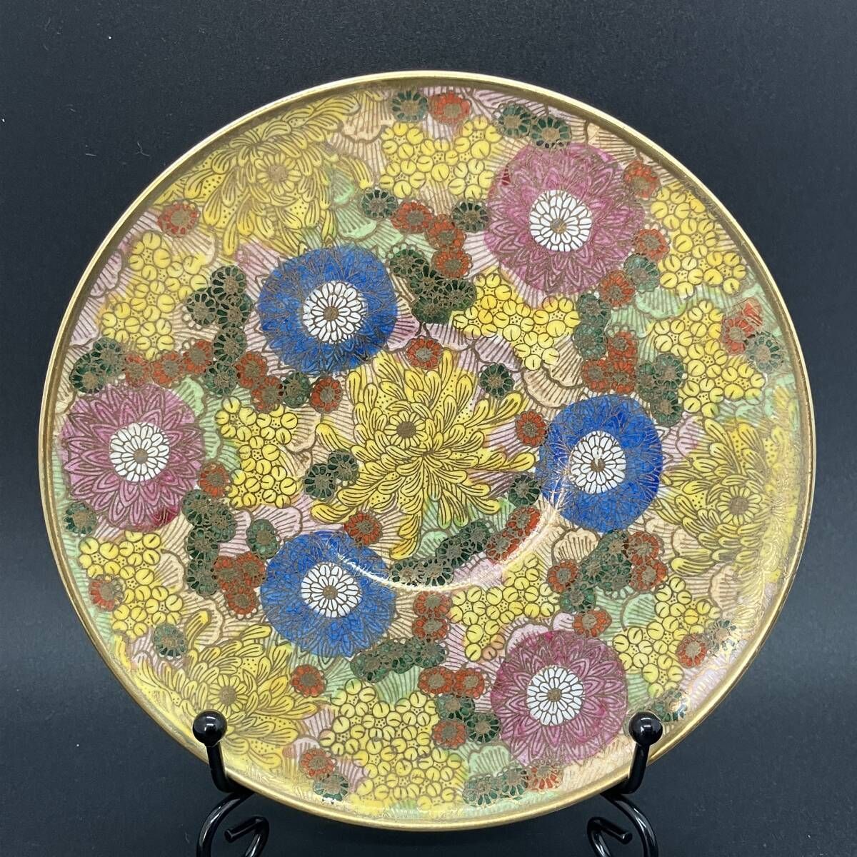 薩摩 金彩 菊花尽紋図 キャビネット カップ＆ソーサー 菊花文 英国