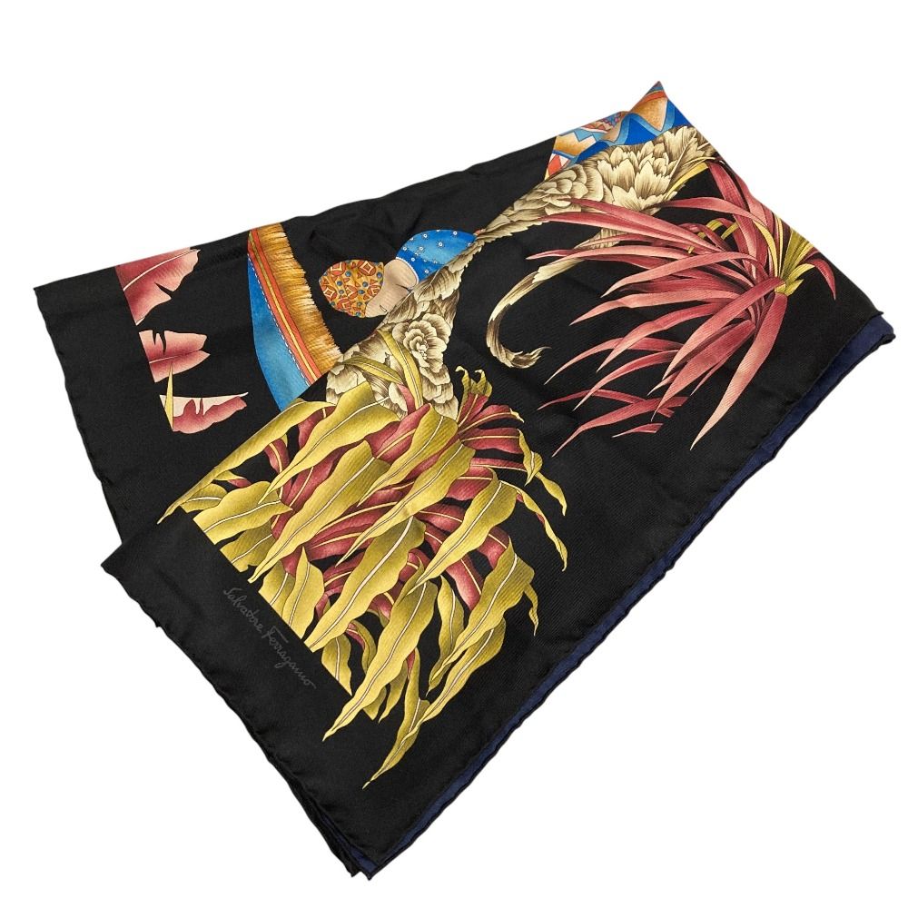 美品 Salvatore Ferragamo サルヴァトーレフェラガモ ボタニカル