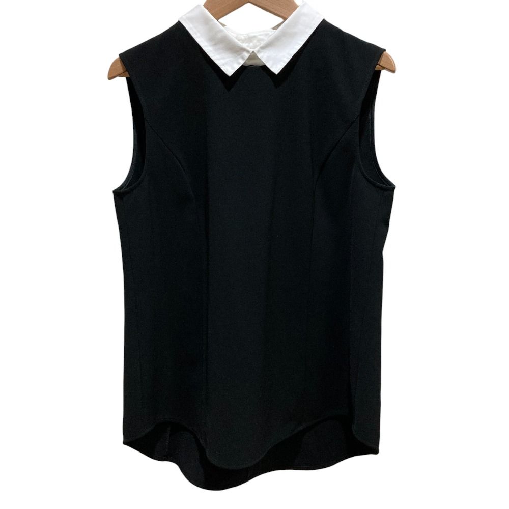 美品 FOXEY NEW YORK フォクシーニューヨーク 白襟 2WAY ノースリーブ