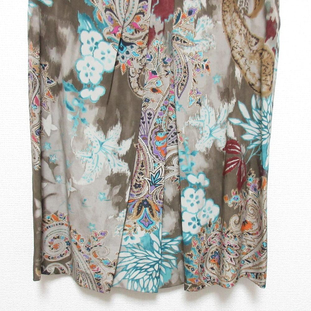 美品 ETRO エトロ フラワープリント シルク スカート サイズ40 マルチ