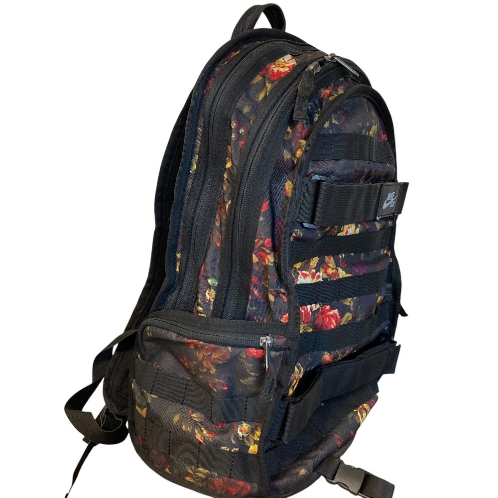 美品 NIKE ナイキ SB 花柄 リュックサック バックパック ブラック