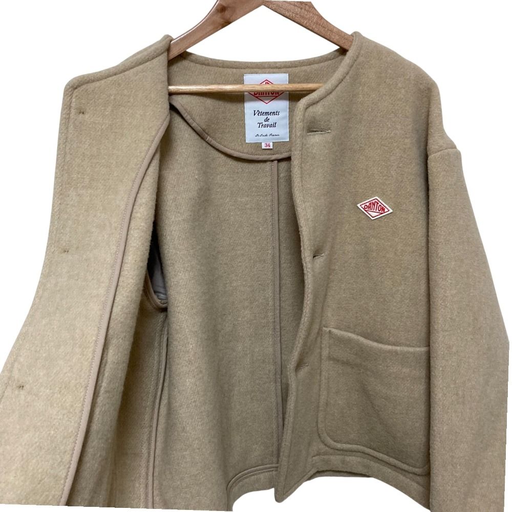 美品 DANTON ダントン ライトパイル ウールモッサ カラーレス