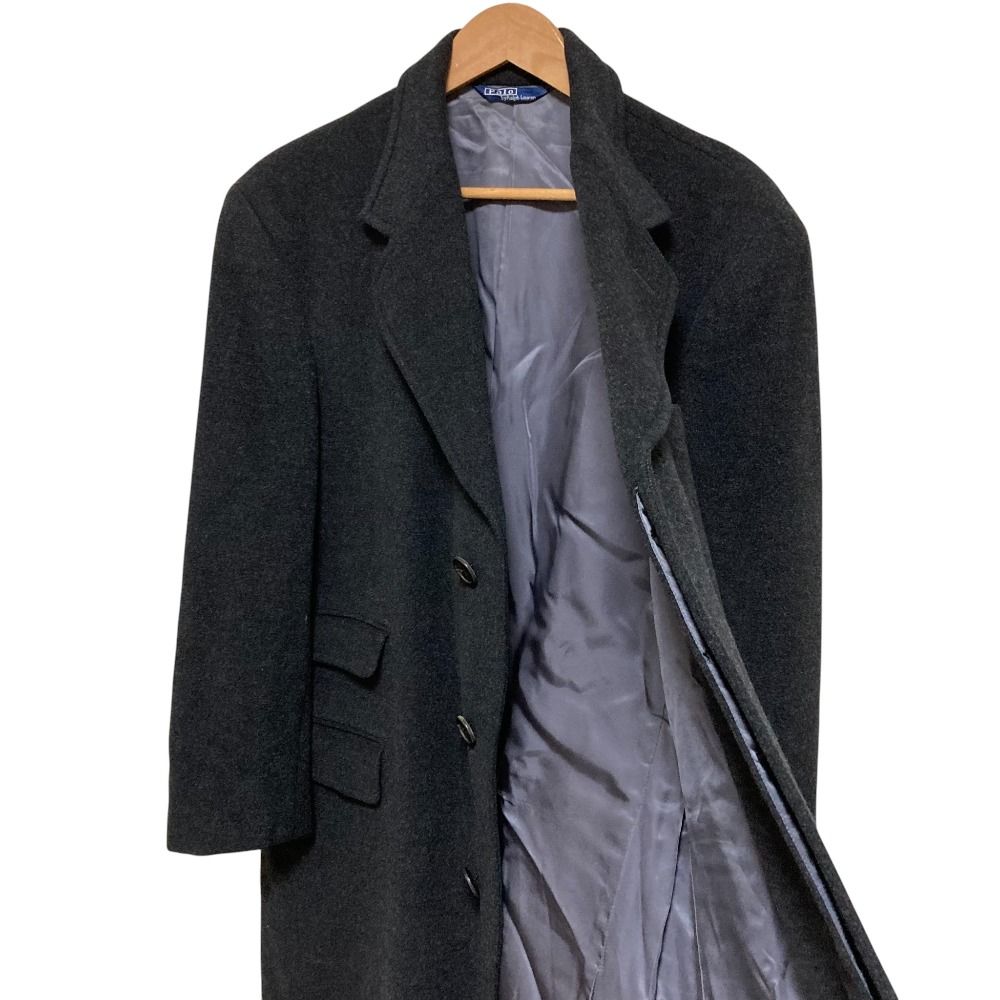 Ralph Lauren ダークグレー チェスターコート 美品 POLO by Ralph lauren ポロバイラルフローレン ウール チェスター