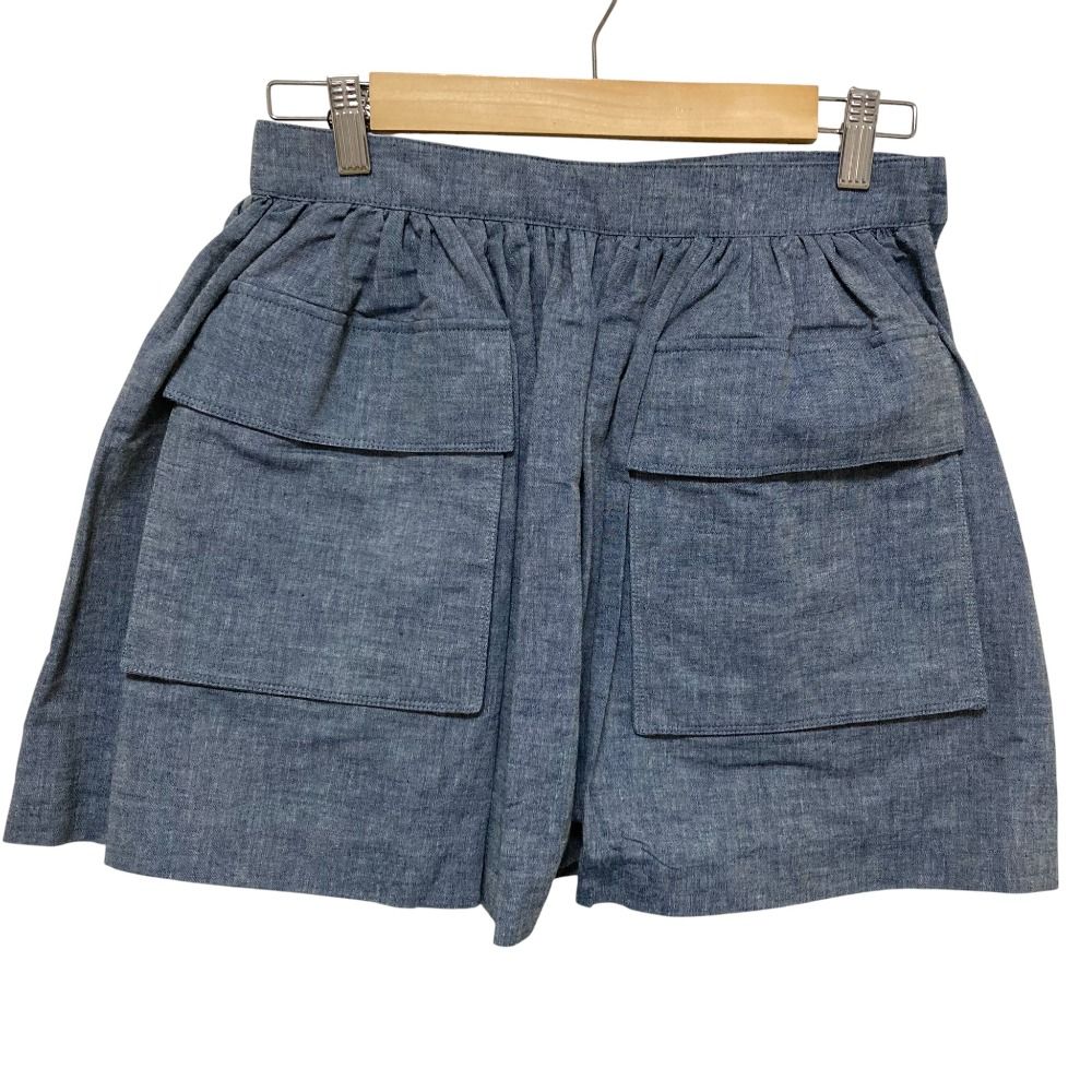 【miu miu】ギャザースカート 未使用 MIU MIU ミュウミュウ シャンブレー ギャザー ミニスカート