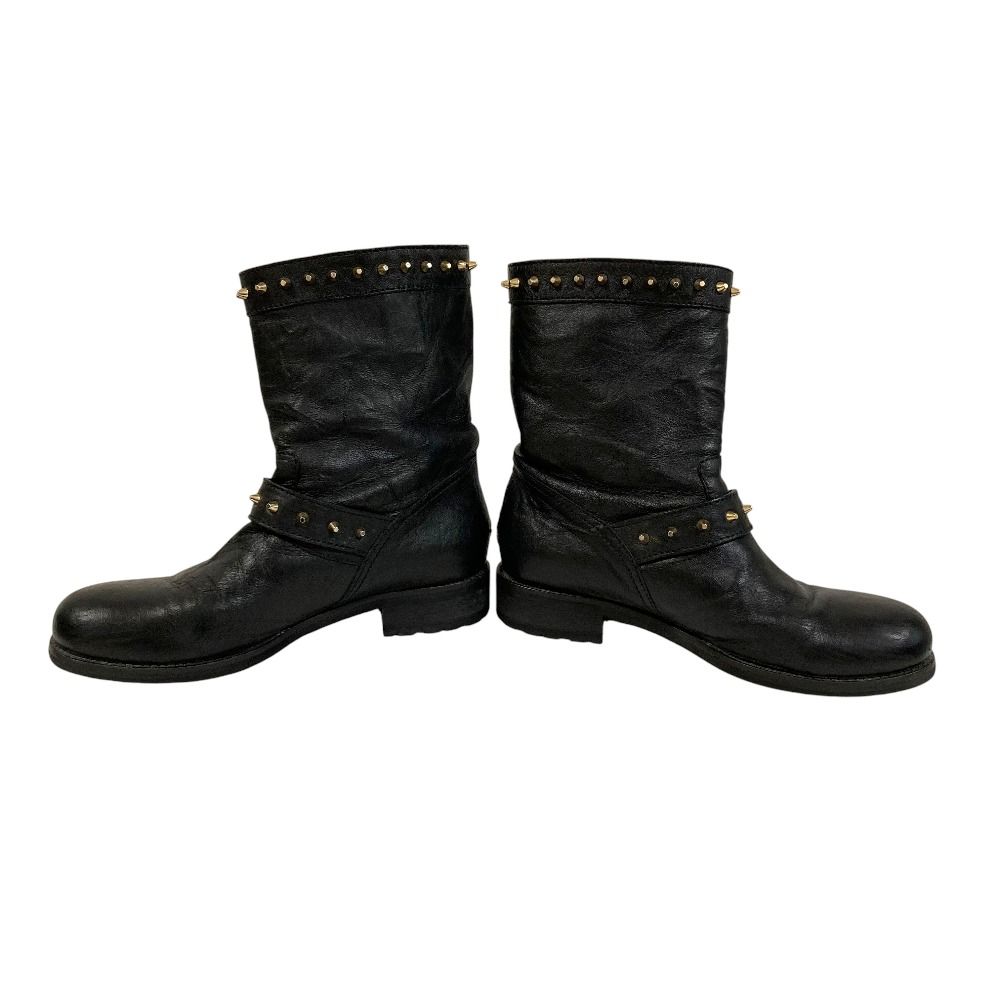 良品 JIMMY CHOO ジミーチュウ スタッズ エンジニアブーツ 38 約25cm