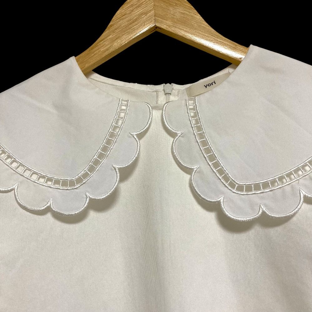 良品 yori ヨリ スカラップカラーロンTee ブラウス YR2211-137AW