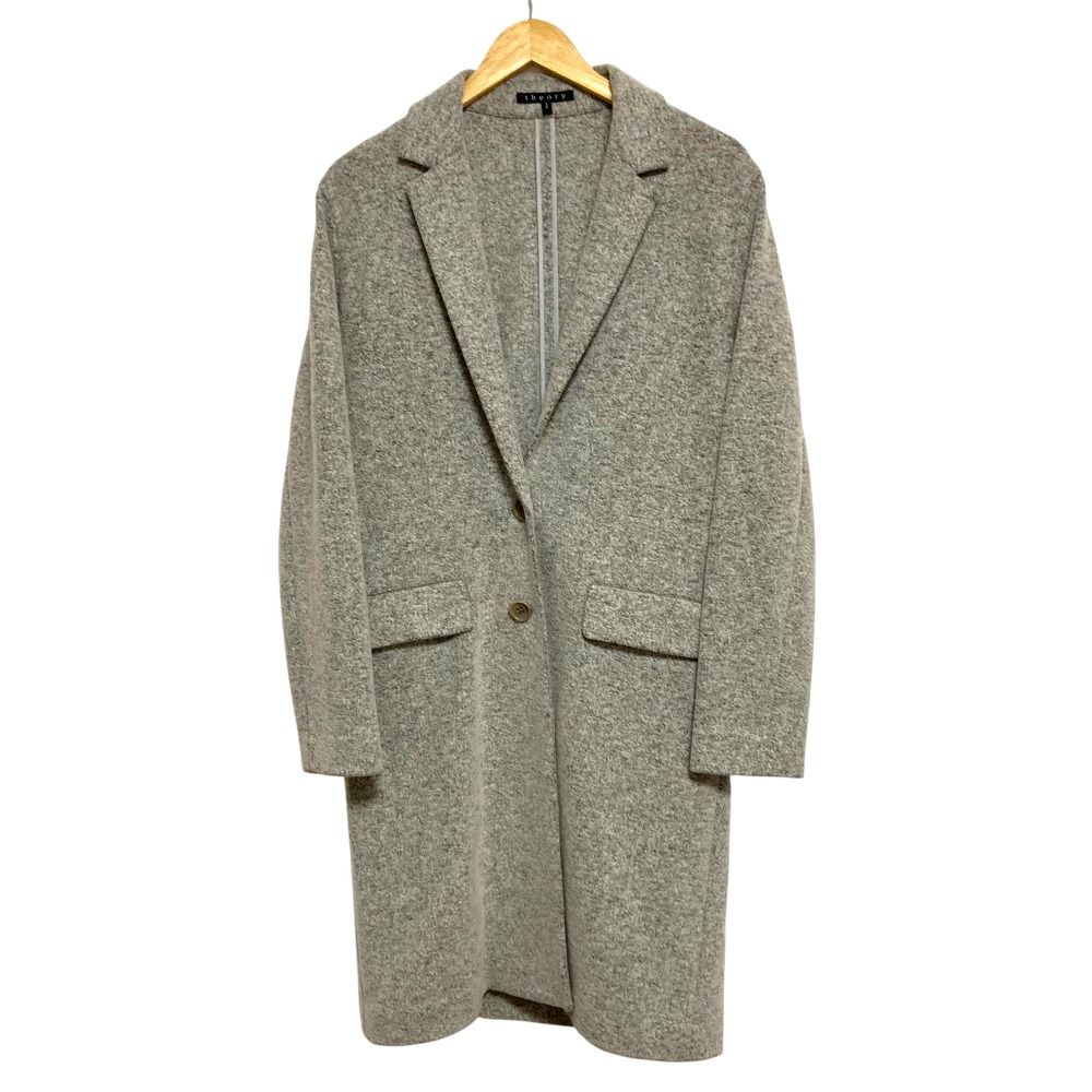 美品 Theory セオリー フェルトニット チェスターコート Sサイズ