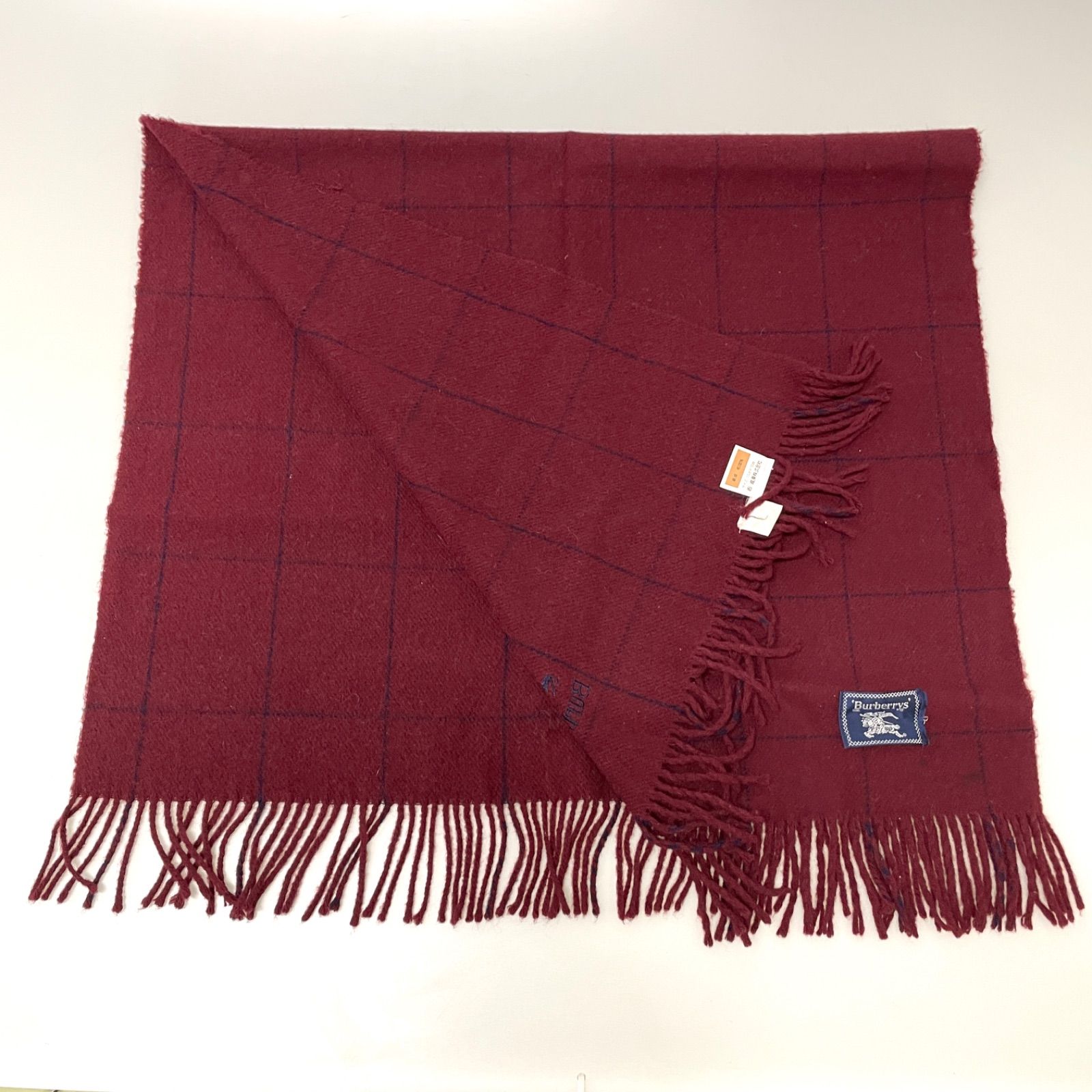 BURBERRY　ストール　ワインレッド色 Burberry バーバリー ストール マフラー 膝掛け ウール ワインレッド