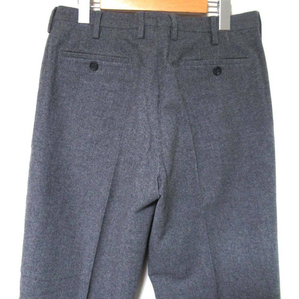美品 PRADA プラダ フランネルウール ストレッチ スラックスパンツ