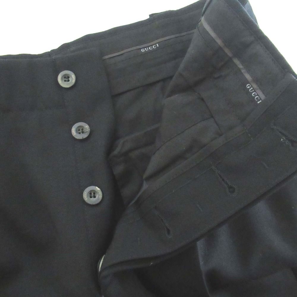 美品 GUCCI グッチ トムフォード期 ウール ワイドフレア スラックス