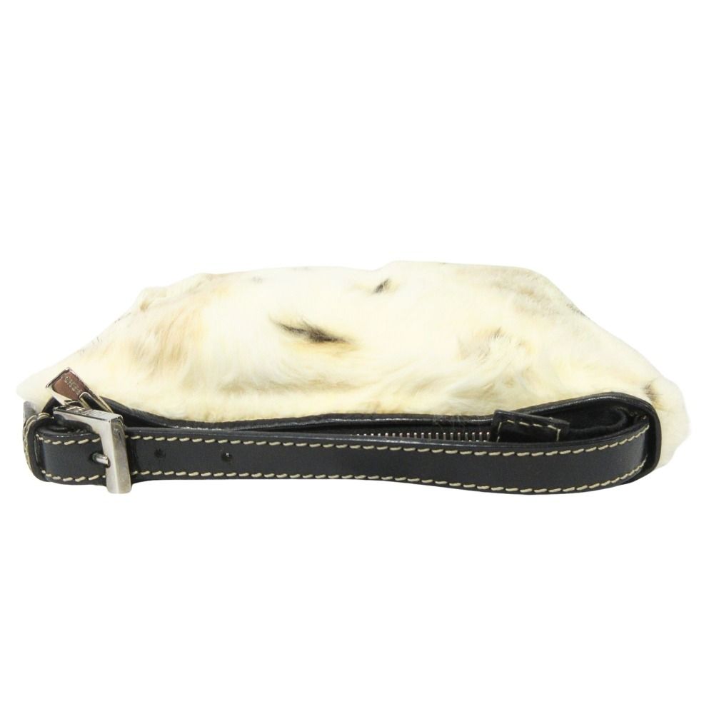 FENDI フェンディ ラビットファー×レザー手袋 黒 サイズ7 美品 FENDI 