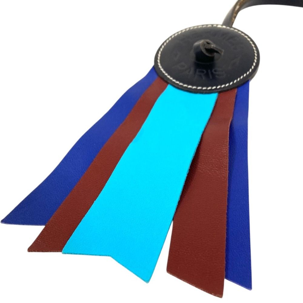 【美品】HERMES エルメス パドックフロット バッグチャーム 美品 HERMES エルメス パドック フロット バッグチャーム ブラック