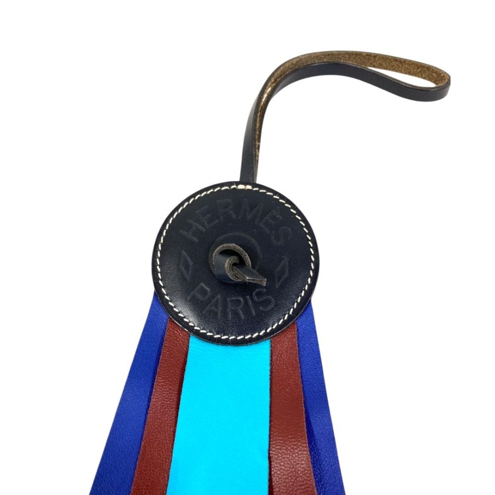 美品 HERMES エルメス パドック フロット バッグチャーム ブラック