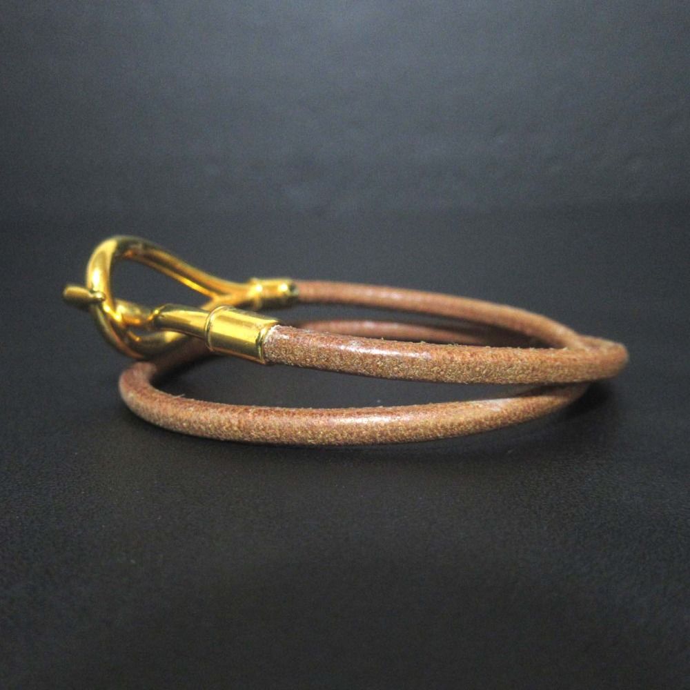 美品 HERMES エルメス 2連 ジャンボチョーカー ブレスレット ブラウン