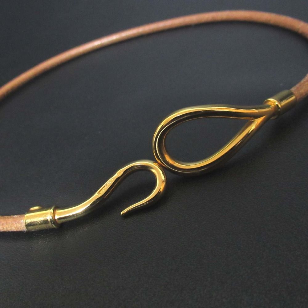 美品 HERMES エルメス 2連 ジャンボチョーカー ブレスレット ブラウン