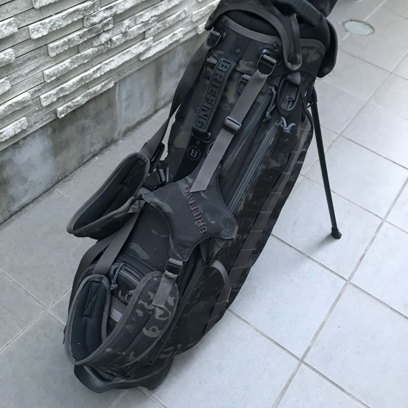  BRIEFING ブリーフィング キャディバッグ カモフラ柄 ターゲットネット ゴルフバッグ キャディバッグ ゴルフ