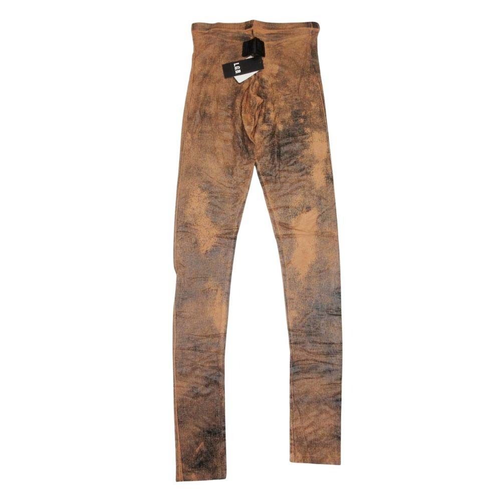 未使用 L.G.B. ルグランブルー レザー風 プリント カットオフ レギンス