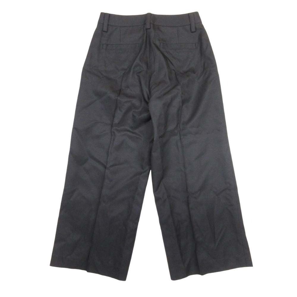 美品 AKIRA NAKA アキラナカ シルク混 アンクル丈 ワイドパンツ タック