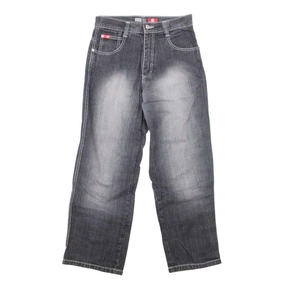 00s southpole サウスポール ブラック デニム HIPHOP Y2K 美品 SOUTHPOLE サウスポール Hip-Hop Wide Pants ブラックデニム