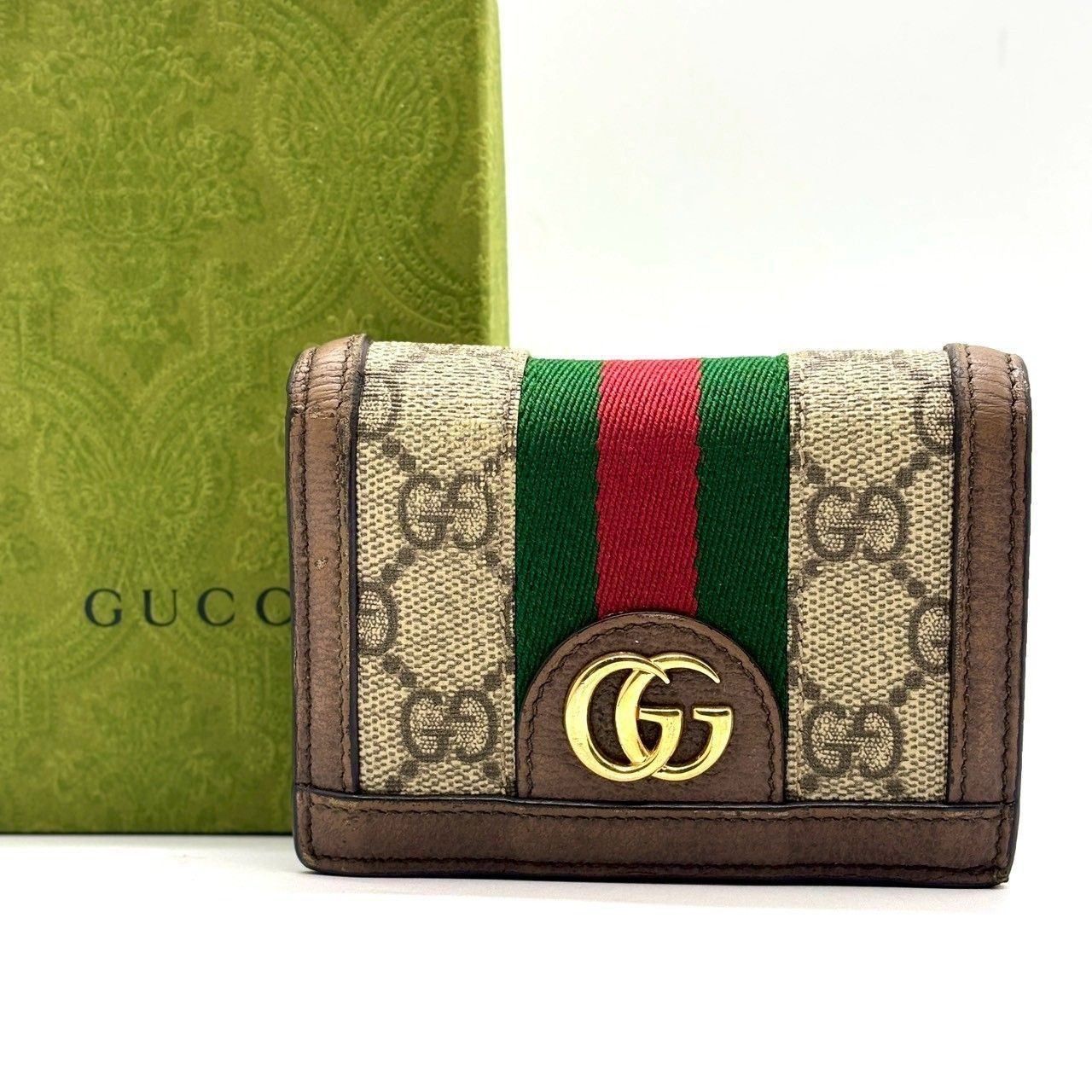 失敗しにくい大人の選択】 GUCCI 二つ折り財布 オフィディア GG