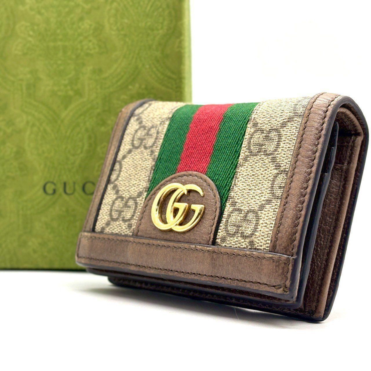 失敗しにくい大人の選択】 GUCCI 二つ折り財布 オフィディア GG
