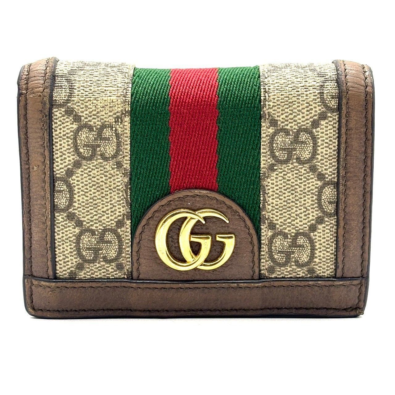 失敗しにくい大人の選択】 GUCCI 二つ折り財布 オフィディア GG