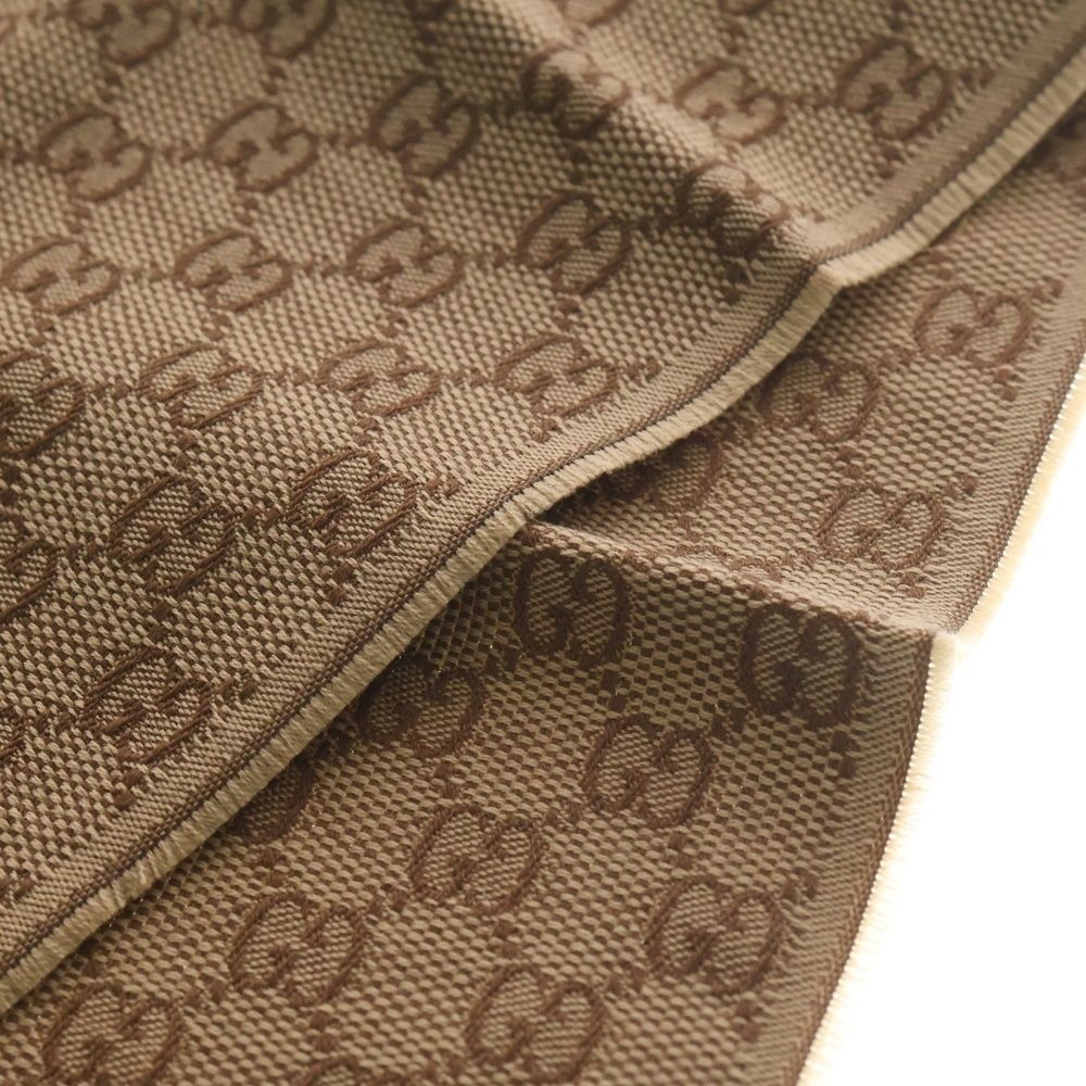 GUCCI (グッチ) GG柄 シェリーライン シルク混 ウールストール