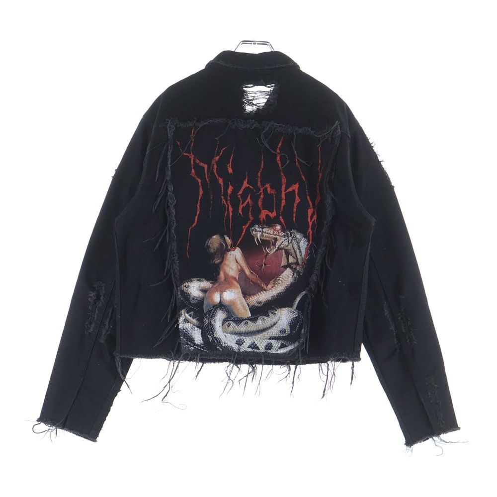 MISBHV (ミスビヘイブ) ダメージ加工 コットン長袖シャツジャケット