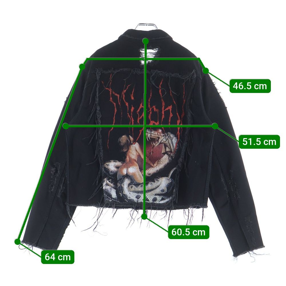 MISBHV (ミスビヘイブ) ダメージ加工 コットン長袖シャツジャケット