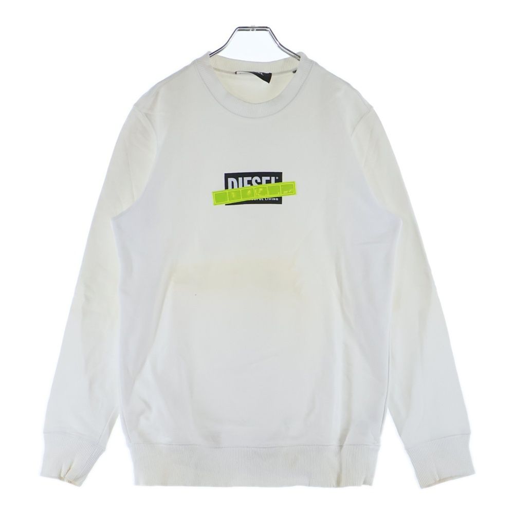 DIESEL (ディーゼル) フロントロゴ テープ装飾 クルーネックスウェット