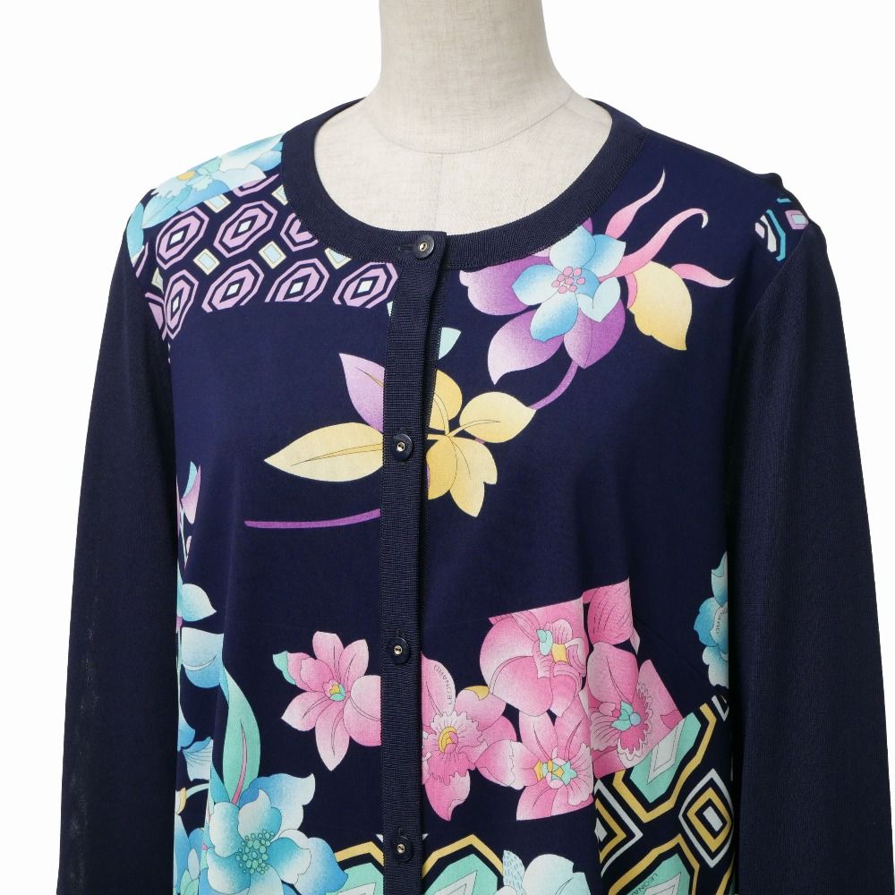 LEONARD レオナール カーディガン サイズ42 カンカン 異素材切替