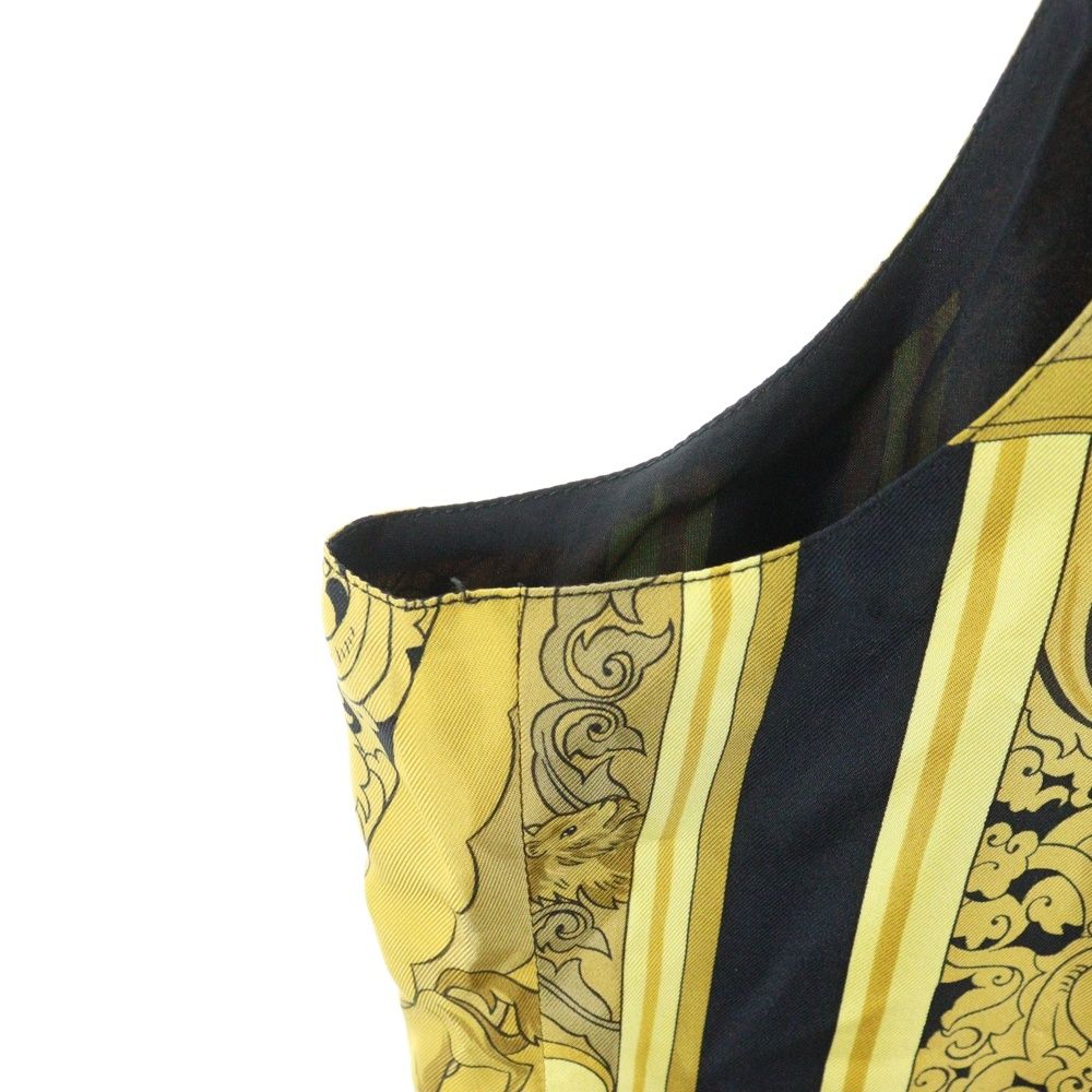 HERMES ゴールド ブラック ノースリーブベスト HERMES ゴールド ブラック ノースリーブベスト HERMES (エルメス