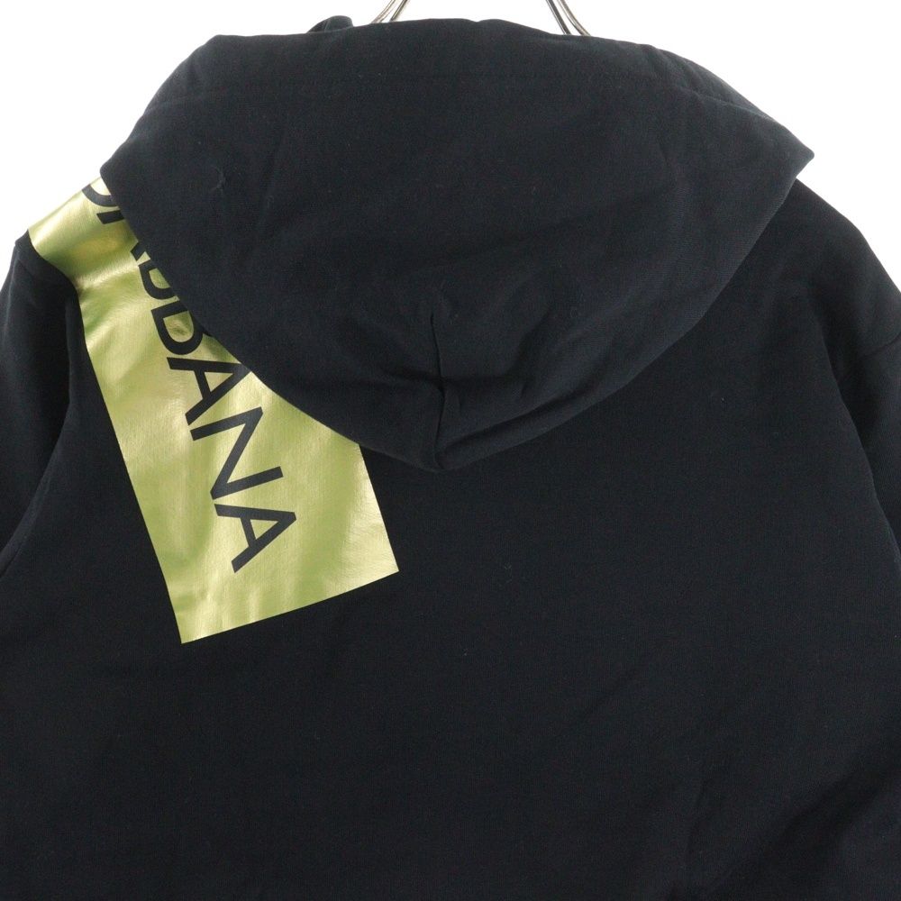 【美品】ドルチェアンドガッバーナ ボックスロゴプリント パーカー イタリア製 L DOLCE & GABBANA (ドルチェアンドガッバーナ) ボックスロゴ テープ
