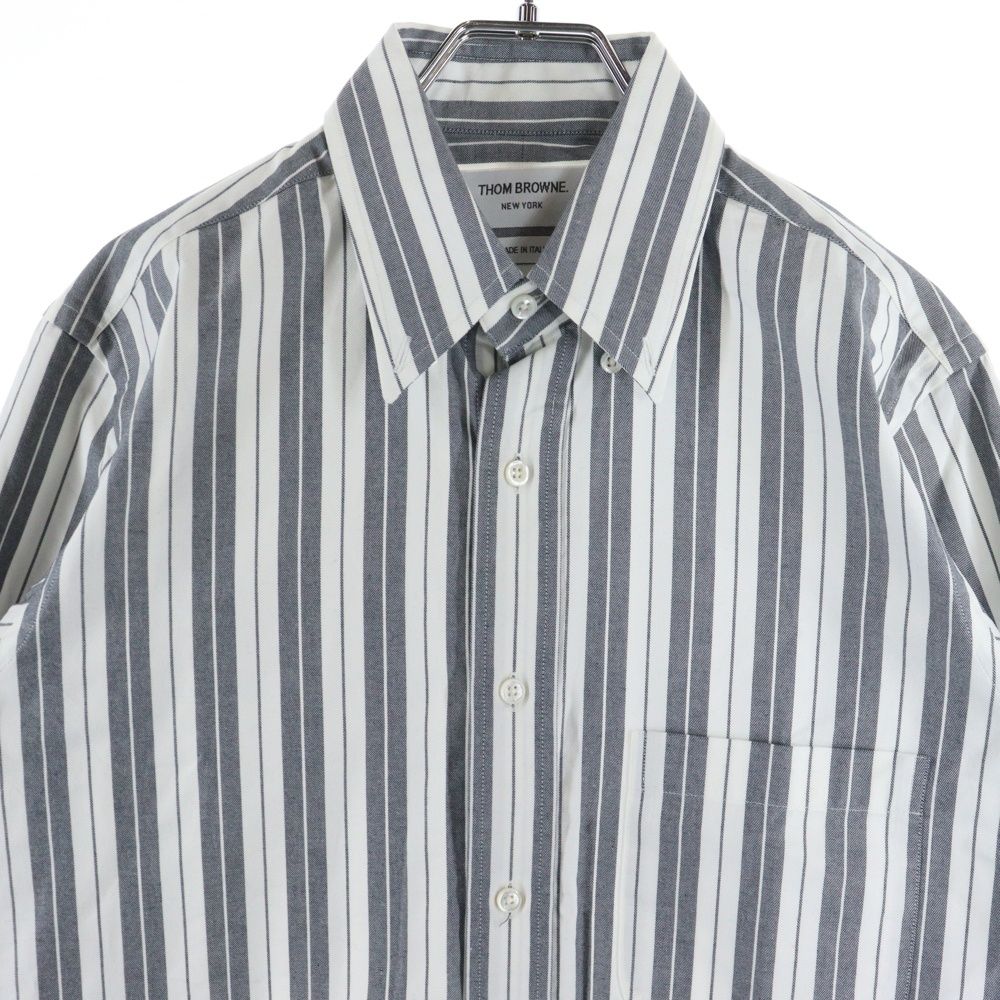 THOM BROWNE (トムブラウン) 胸ポケット ストライプ 長袖シャツ